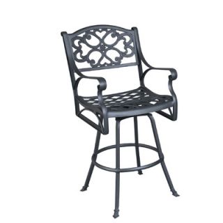 Home Styles Biscayne 28 Swivel Barstool in Antique Deep Rust Brown