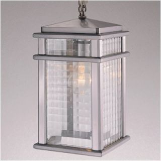 Feiss Mission Lodge Hanging Outdoor Lantern in Brushed Aluminum