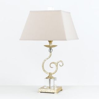 AF Lighting Lucy One Light Table Lamp with Cream Poly Silk Square