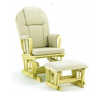 Shermag Glider and Ottoman Set in Oatmeal and Natural   37913cb 06