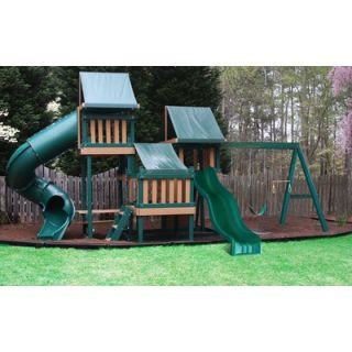 Kidwise Congo Monkey Playsystem #4 with Swing Beam in Green / Brown