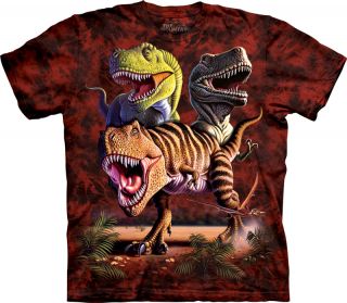 New T Rex Dinosaur Collage Youth T Shirt