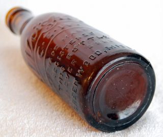 GREENWOOD MS Amber STRAIGHT SIDE Coca Cola Bottle   NEAR MINT