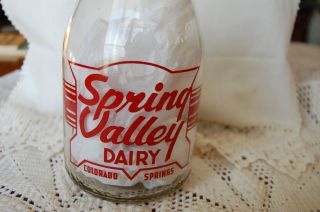 Quart Milk Bottle Spring Valley Dairy Colorado Springs Colo Youngster