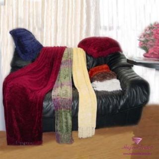 100 % rayon chenille throw in plaid pattern more options