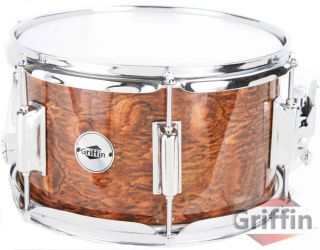 Griffin Firecracker Snare Drum 10x6 Dark Wood Shell Popcorn Soprano