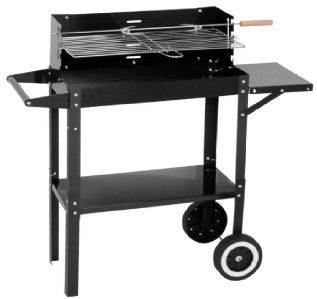  Patio Barbeque Wheel Barrel Charcoal BBQ Grill Stand 075253
