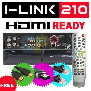 IR 210 IR210 HDMI Ready FTA Receiver Free USB HDMI CAT5 Cables