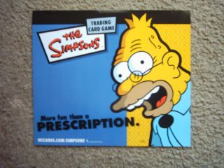 2003 Simpsons Card Game Grampa Promo Poster Groening