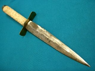  Dagger Stiletto Survival Bowie Knife Carved Oriental Bone Handl