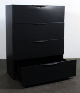 Haworth x 4 Drawer Lateral File Cabinet 42 w Black