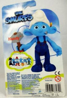 New The Smurfs Handy Smurf Action Figure Grab EMS Figurine 2 5 SEALED