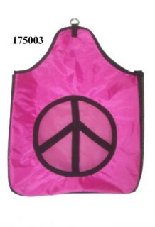  Nylon Hay Bag w Peace Sign Cut Out Pink