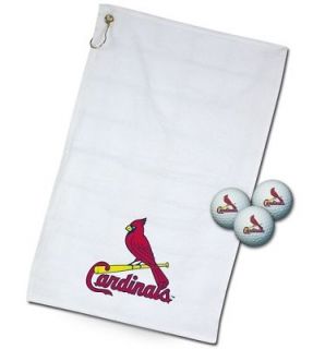 st louis cardinals golf gift box set balls and towel