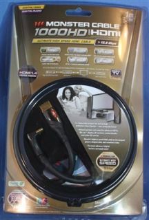 Monster Cable 1000HD Ultimate High Speed Right Angle HDMI 1 M 3 ft 3D