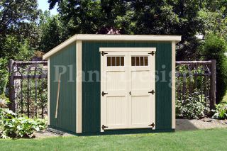 Deluxe Shed Plans, Modern Roof Style #D0608M, Material List