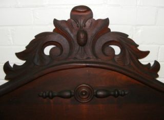 Antique Wooden BED Headboard & Footboard w/ Rails