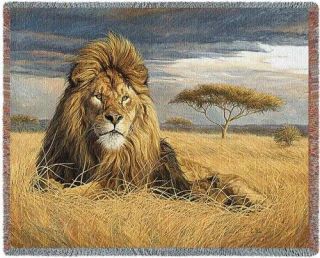 AFRICAN LION AFRICA BIG CAT TAPESTRY THROW AFGHAN BED BLANKET
