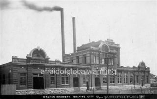 Old Photo Granite City Illinois View Wagner Brewery