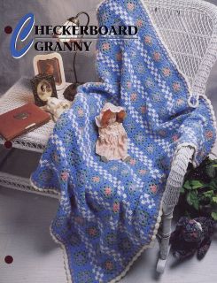 Checkerboard Granny Afghan Annies Crochet New Pattern Leaflet