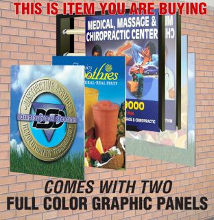 Lightbox Outdoor Illuminated w Sign Graphic 2Sided 4x8