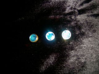 Harrelson Finger Buttons with Blue Paua Inlays