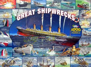 Great Shipwrecks 1000 Piece White Mountain Jigsaw Puzzle New