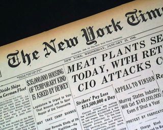  Intelligence Agency CREATED President Harry S. Truman 1946 Newspaper