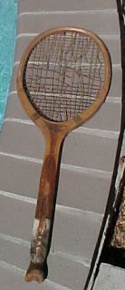 Extremely Rare Antique 1908 Harry Lee American Fishtail Tennis Racket
