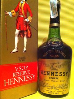 Hennessy Cognac Grande Reserve VSOP Box Captain Richard Vintage Bottle