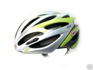 Bell Array Helmet Bicycle Helmet Silver Lime Green SM