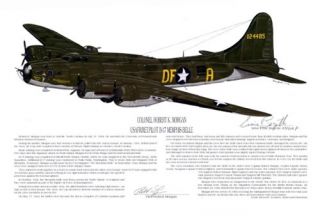 Ernie Boyette S/N Limited Edition Print Memphis Belle , Boeing B 17F