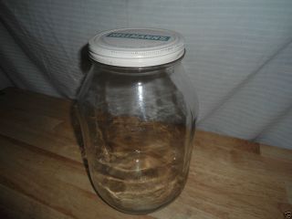 Vintage 1 Gallon Glass Jar Hellmans Mayonnaise with Lid