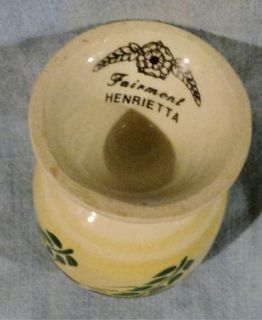 Vintage Egg Cup Fairmont Henrietta Collectible Handpainted