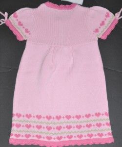 Hartstrings Girls Pink Knit Sweater Dress New Size 6 6X