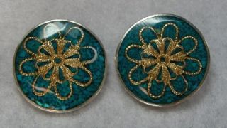 Faux 1800s Inlaid Earrings Little House on The Prairie