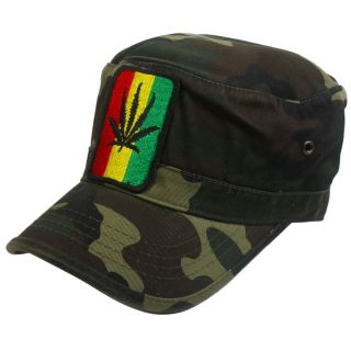 Rasta Cap Hat Reggae Jamaica Irie Camoflarge Ganja Cap Hat Military