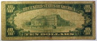 1929 $10 Federal Reserve Bank Note Atlanta GA Paper Money