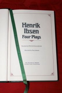Ibsen Four Plays Full Leather Franklin Library Collection RARE Books