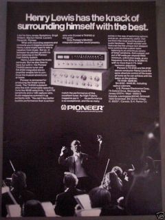 1975 Henry Lewis Pioneer TX 9100 Stereo Tuner Ad
