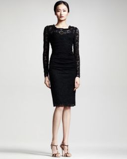 Dolce & Gabbana Lace Sheath Dress, Teal   