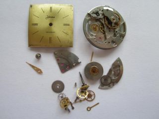  herma eta 2391 disassembled watch movement dial herma disassembled