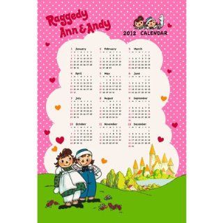 Raggedy Ann & Andy 2012 Cloth Calendar from Japan   Pink