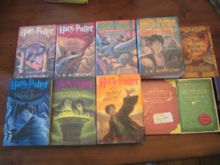  Set Lot Harry Potter HC DJ 1 7 3 Bonus Books Beedle Bard VG 5A