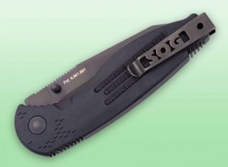 SOG Specialty Knives & Tools AE 04 Aegis Knife, Serrated Black TiNi