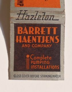  Hazleton Pump Barrett Haentjens and Company Casting Hazleton PA