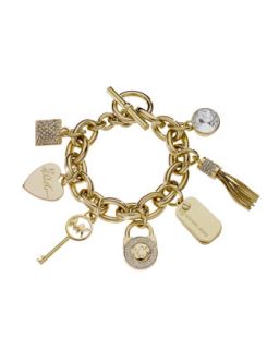 Michael Kors Charm Bracelet, Golden   