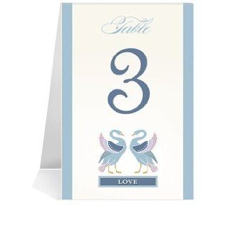Wedding Table Number Cards   Swan Dance #1 Thru #44