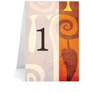 Wedding Table Number Cards   Caribbean Cool #1 Thru #25