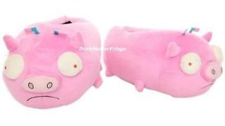 Nickelodeon Invader Zim Piggy Pig Adult Pink Plush Slippers Shoes S 5